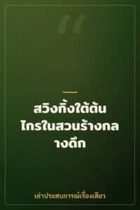 สวิงกิ้งใต้ต้นไกรในสวนร้างกลางดึก