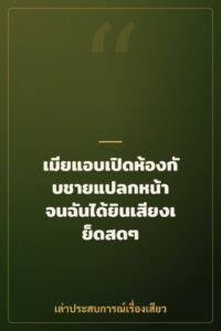 เมียแอบเปิดห้องกับชายแปลกหน้า จนฉันได้ยินเสียงเย็ดสดๆ