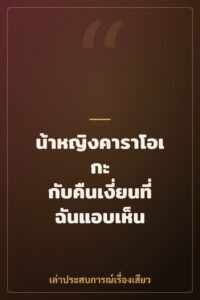 น้าหญิงคาราโอเกะ กับคืนเงี่ยนที่ฉันแอบเห็น