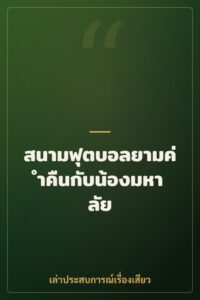 สนามฟุตบอลยามค่ำคืนกับน้องมหาลัย
