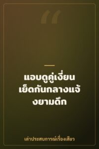 แอบดูคู่เงี่ยนเย็ดกันกลางแจ้งยามดึก